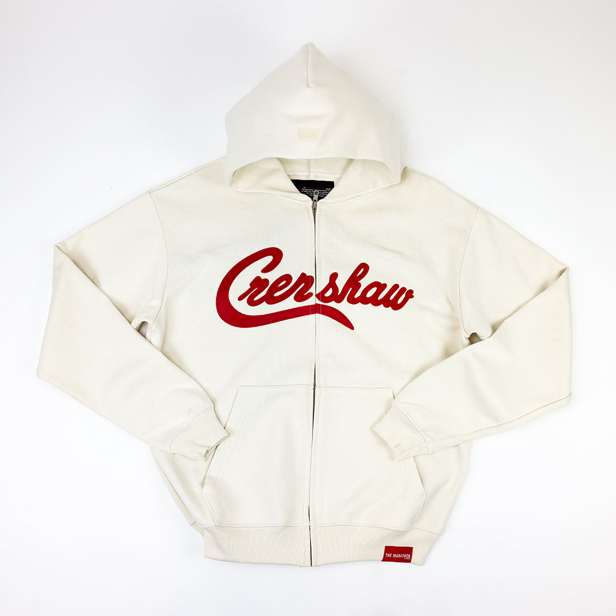 Crenshaw Zip-Up Sweatshirt - Bone/Red