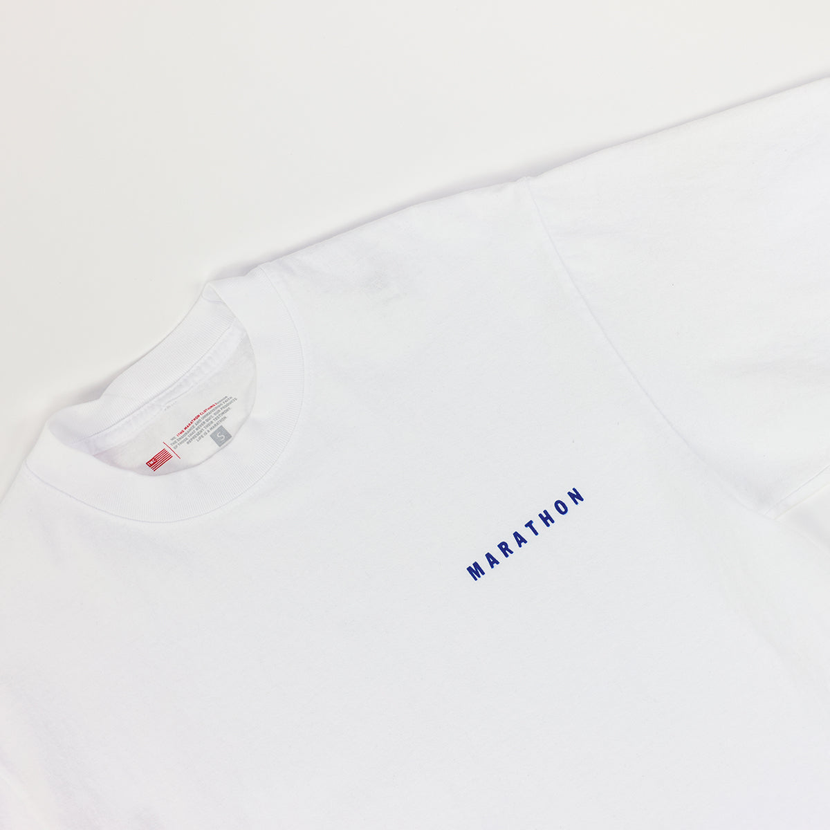 Marathon Signature Classic T-Shirt - White/Navy
