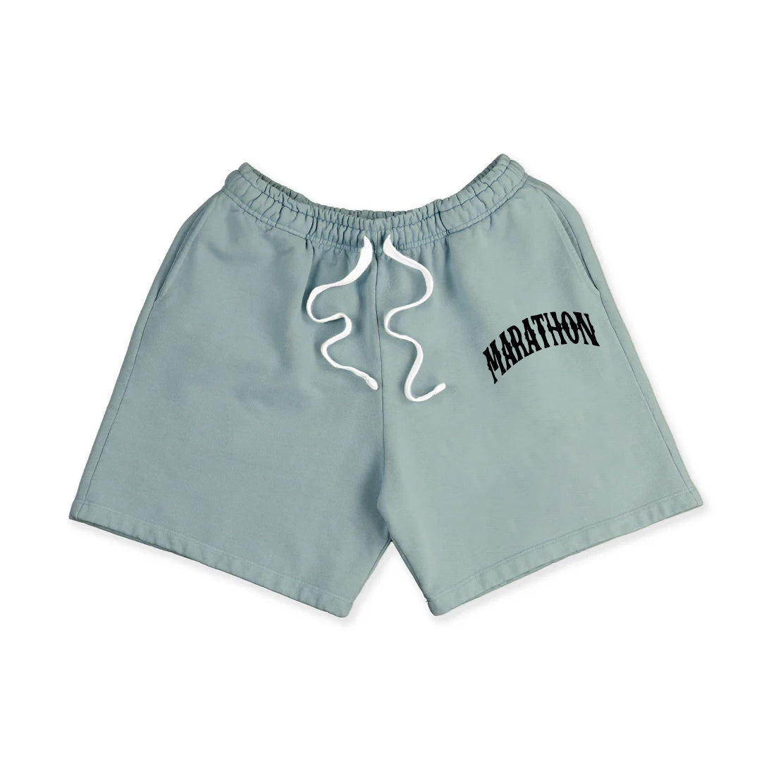 Marathon Vintage Arch Sweat Shorts - Sage/Black