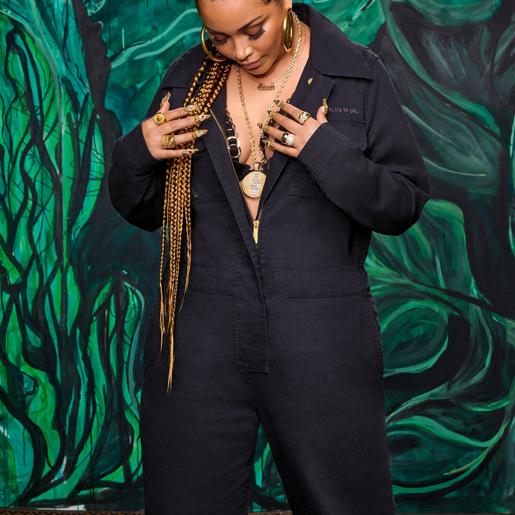 PUMA x Lauren London Womens' Boilersuit - Black