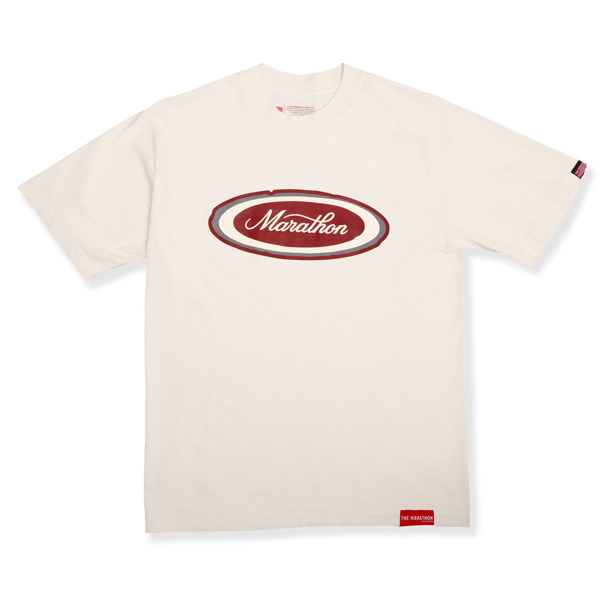 Marathon Emblem T-Shirt - Bone/Burgundy