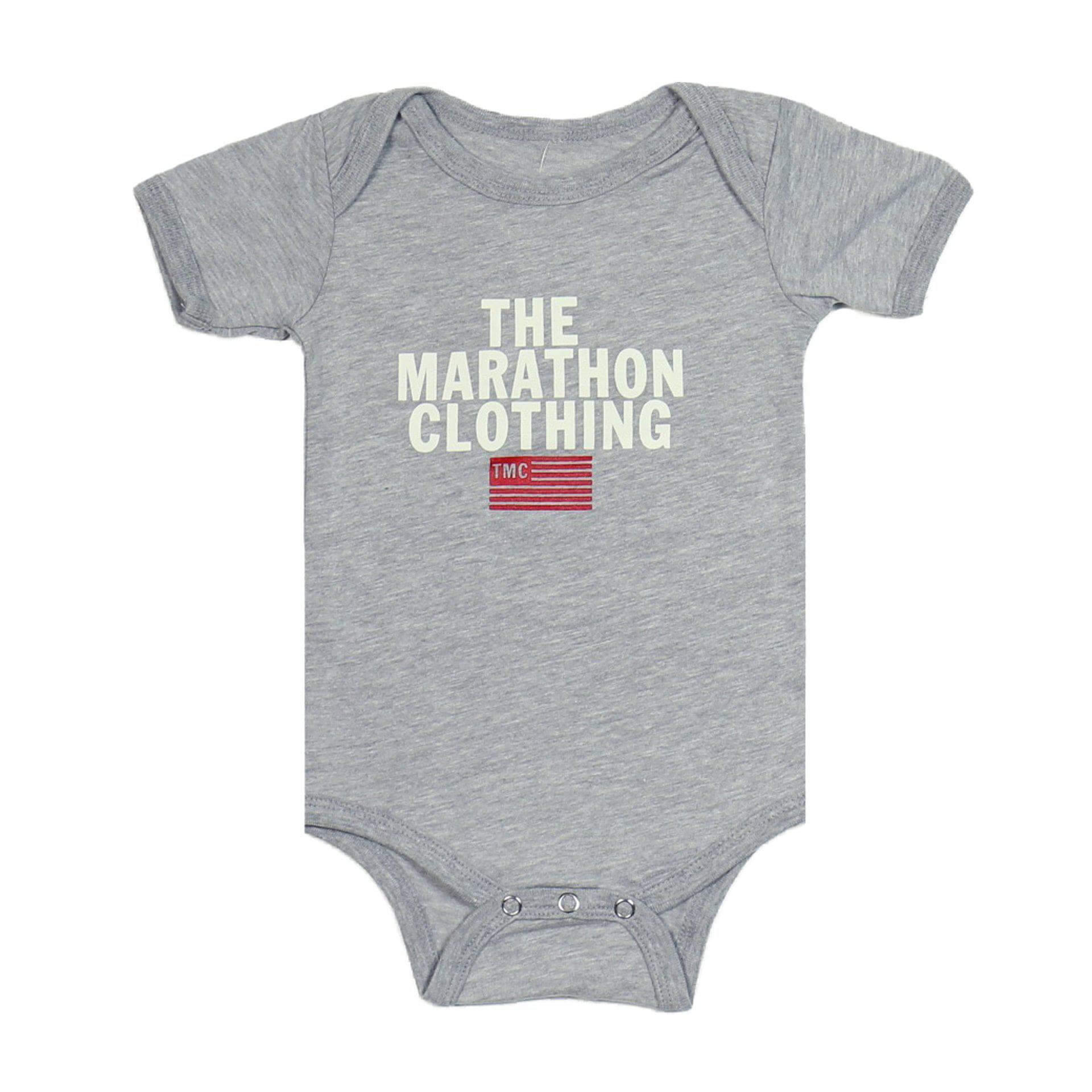 Stacked Logo Onesie - Grey