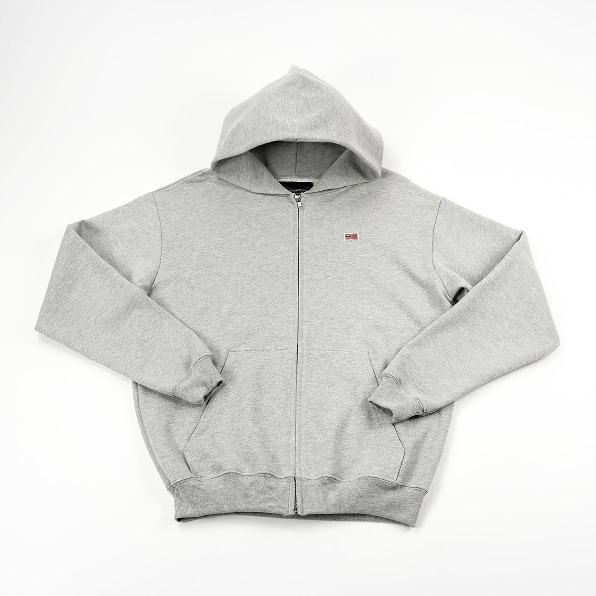 TMC Flag Zip-Up Sweatshirt - Heather Grey